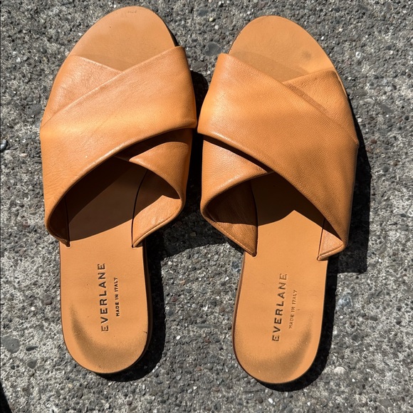 Everlane Shoes - NEW Everlane Sienna Brown Leather Day Crossover Sandal in Size 7.5